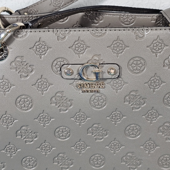 GUESS Womens Gerty Noel Tote Dark Taupe - Picture 2 of 13